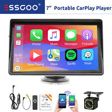 7'' Apple Carplay Android Auto Portable Car Stereo BT SAT NAV MP5 Player + CAM