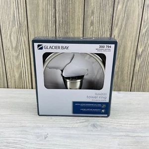 Glacier Bay Builders Towel Ring Brushed Nickel New - Picture 1 of 17