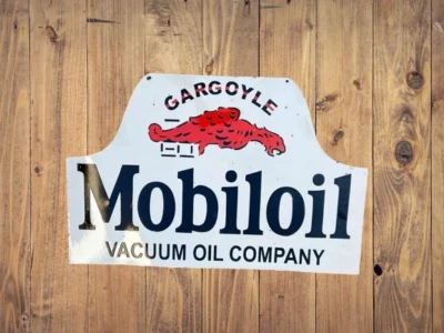 Mobiloel Porcelain Enamel Heavy Metal Sign 36 Length  Inches Double .Side - Image 1 of 2