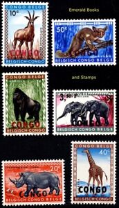 EBS Congo 1960 - African Animals - 29/36 MNH**