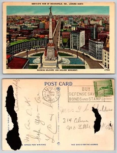 postal - VISTA DE PÁJARO NORTE, INDIANÁPOLIS - MONUMENTO A SOLDADOS Y MARINEROS - Imagen 1 de 1