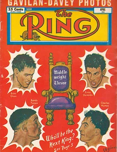 THE RING MAGAZINE - APRIL 1953 Featuring: The MIDDLEWEIGHTS***MARCIANO***GAVILAN - Picture 1 of 4