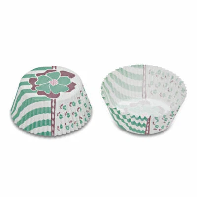 Städter Papier-Backförmchen Blume Türkis Mini 50 Stück Papierförmchen Backform - Bild 1 von 4