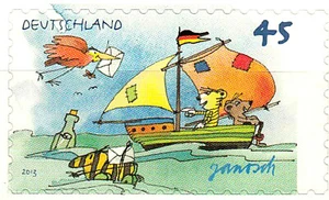 2995 postfrisch BRD Bund 2013 Sk Zeichentrick Janosch Segelboot Tigerente Vogel - Bild 1 von 1