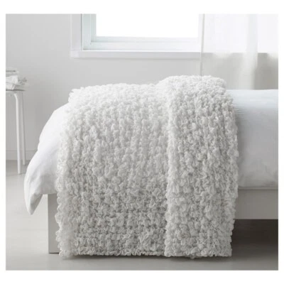 IKEA Ofelia Blanket 130 x 170cm (51 x 67inch) White New - Image 1 of 4