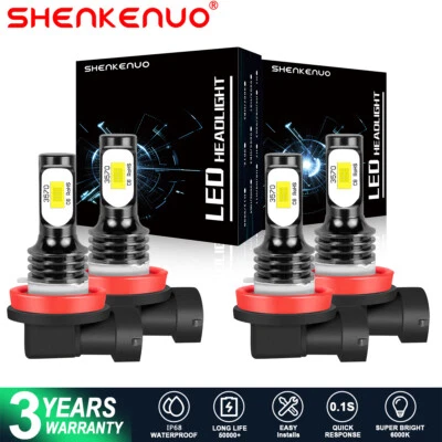 For Volvo S80 S60 XC70 2007 2008 2009 2010 2011 2012-2013 LED Headlight Bulbs x4 - Image 1 of 4