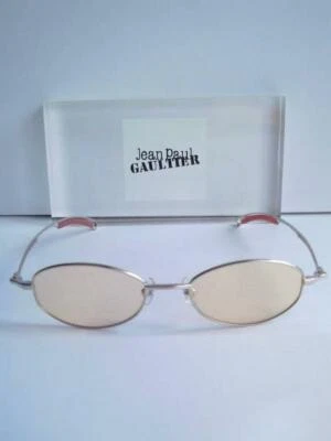 Gafas de sol Jean Paul Gaultier JPG vintage 56-0056 plateadas \ naranjas lentes  Foto 1 de 3