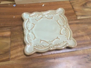 California Pantry Classic Ceramics Square Trivet Plate Candle Tray 6” Square - Picture 1 of 5