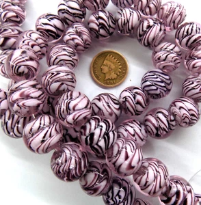 10 FANCY Venetian Style Rope Lamp Beads Trade African T4166 READ DESCRIPTION ! - Picture 1 of 1