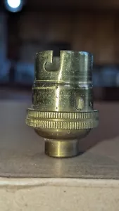 Vintage Solid Brass Bayonet light bulb holder R & L Ltd Bakelite Pin Casing - Picture 1 of 9