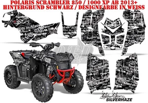 KIT DE DECORACIÓN DE CARRERAS AMR ATV POLARIS SCRAMBLER/TRAILBLAZER SILVERSTAR SILVERHAZE B - Imagen 1 de 3