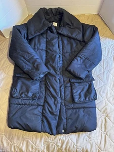 True Craft Black Button Down Puffer Jacket  Size XS Two Front Pockets Winter - Picture 1 of 13