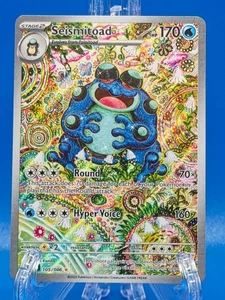 Pokémon Black Bolt Seismitoad English Illustration Card 105/086 Rare - Picture 1 of 15