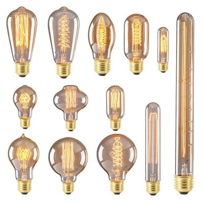 Vintage 40W Filament Globe Light Lamp Bulb E27 For Bar Restaurant Decoration Kit - Image 1 of 4