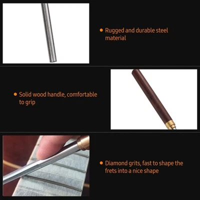 Baroque Guitar Fret Crowning File Fret Repairing Tools With 4 Size Edges  JAAN - Image 1 of 4