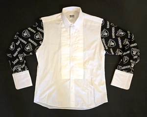 Camisa Esmoquin Personalizada De Colección Las Vegas Raiders Hecha por Mr Oh's Corea Puño Francés Talla M - Imagen 1 de 10