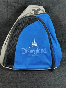 Disneyland Resort Crossbody Unisex Travel Sling Backpack Bag Blue & Black - Picture 1 of 5