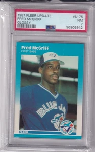 1987 FLEER UPDATE GLOSSY FRED MCGRIFF #U-75 * BLUE JAYS * HOF * NM PSA 7 - Picture 1 of 1