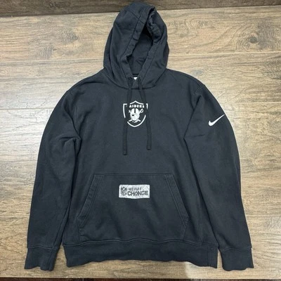 Nike Oakland Raiders Hoodie Mens Large Black NFL Inspire Change Team Issued - Image 1 of 4