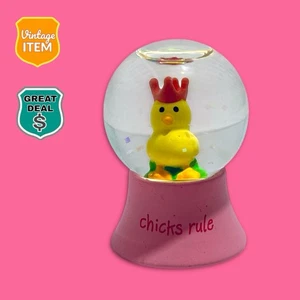 Hallmark Vintage Chicks Rule Mini Glitter Snowglobe. RARE! - Picture 1 of 8