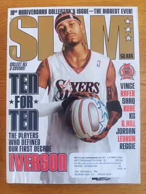 Revista Slam # 77 4/2004 Allen Iverson todas las portadas póster 10 aniversario Kobe Foto 1 de 3