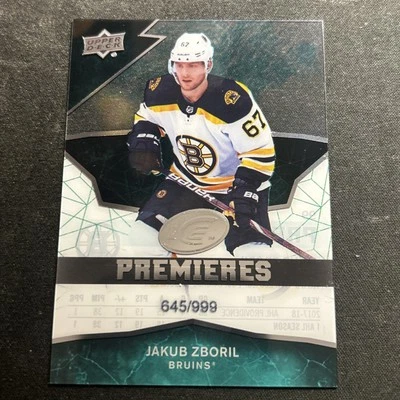 2018-19 UPPER DECK ICE PREMIERS /999 JAKUB ZBORIL #99 BOSTON BRUINS - Image 1 of 3