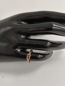 Vintage 9ct 375 Yellow Gold Ring Twisted Gold Knot Design Size I1/2 0.83g - Picture 1 of 9