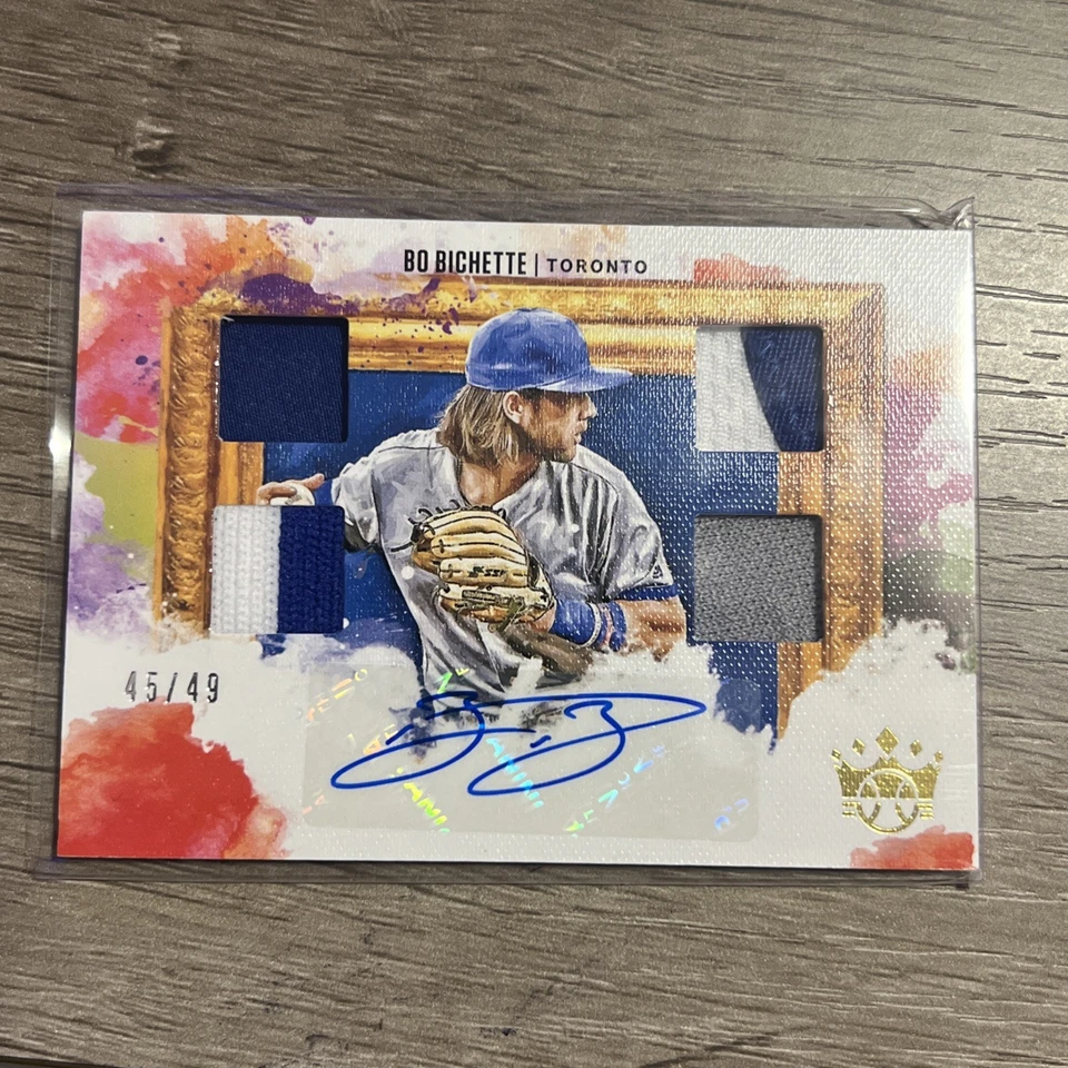 2020 Diamond Kings Bo Bichette Auto Diamond Kings Quad Material /49 - Image 1 of 3