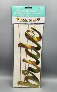 Estandarte de novia a ser, dorado brillante, despedida de soltera boda compromiso fiesta decoración nuevo en paquete - Imagen 1 de 4