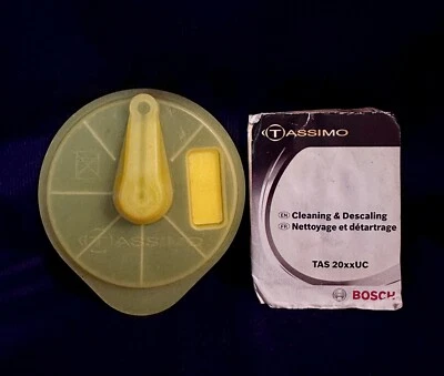 Original Bosch Tassimo Servicio de Limpieza Disco T Tassimo Amarillo Código de Barras Disco T Foto 1 de 2