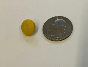 DILL BUTTONS - YELLOW SLICKER COVERED - ROUND - SHANK - 1/2"- 6 BUTTONS IN A SET - Picture 1 of 1