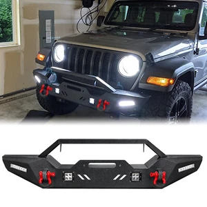 Aaiwa Front Bumper For 2007-2023 Wrangler JK/JL&2020-2023 Gladiator JT W/D-Rings - Picture 1 of 9