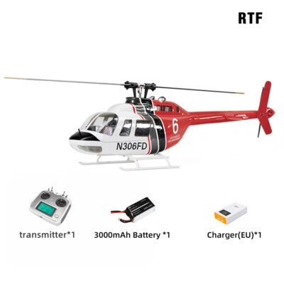 Flywing Bell 206 RC Hubschrauber 6CH Brushless GPS ACE Flight Controller EU Plug - Bild 1 von 4