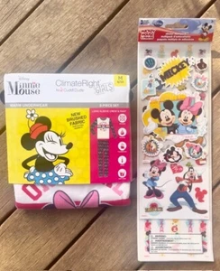 New MINNIE MOUSE CUDDL DUDS Underwear Girl's Sz M 8-10 + FREE DISNEY STICKER PKG - Picture 1 of 6