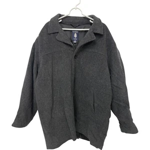 Roundtree & Yorke Outdoor Jacket Mens XL Gray Wool Blend Button Up - Picture 1 of 6