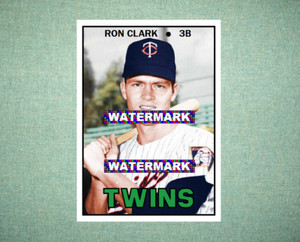 Ron Clark Minnesota Twins 1967 Style Custom Baseball Art Card