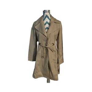 VIA SPIGA TRENCH COAT RAINCOAT TAN SIZE 4 - Picture 1 of 6