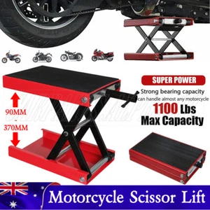 500KG 1100LB Motorcycle Scissor Lift Stand Motorbike Working Bench ATV Jack AU - Picture 1 of 12