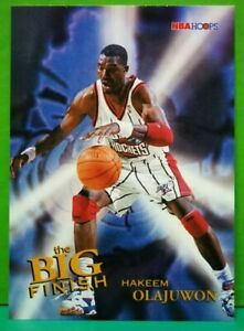 Hakeem Olajuwon subset card The Big Finish 1996-97 Skybox Hoops #180