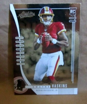 Dwayne Haskins RC 2019 Panini Absolute Foil Rookie Card#116!Redskins QB RC STAR - Image 1 of 2