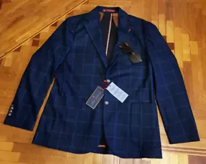 ¡NUEVO CON ETIQUETAS! Chaqueta Blazer Linea Sartoriale Cuadros Sin Forro Lana Cachemira Italia Talla 52 - Imagen 1 de 24