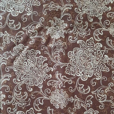 4+ Yardas Waverly Inspirations Serigrafía Marrón Beige 44" X 172" Tela Algodón Foto 1 de 4