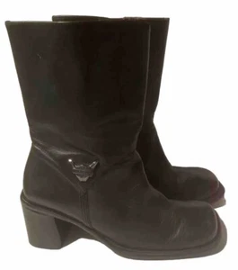 Harley Davidson Damen Stiefel Größe 6 Leder Eckige Zehenpartie 81381 3” Absatz Biker - Bild 1 von 15