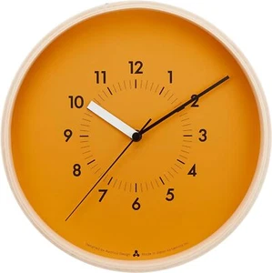 Lemnos SOSO Radio Clock Orange AWA13-06 OR Natural Colour NEW - Picture 1 of 6