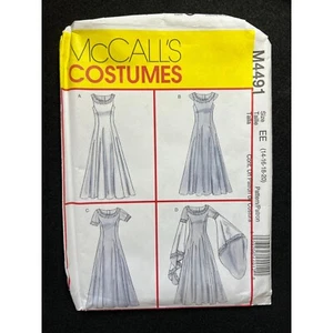 Vestido Disfraz McCalls Patrón Costura M4491 Misses Talla 14-20 FF SIN CORTAR - Imagen 1 de 4