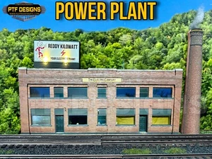 G Scale POWER PLANT ⚡️ - Building Flat/ front w/LEDs -scratch built 1:24 1:32 - Picture 1 of 9