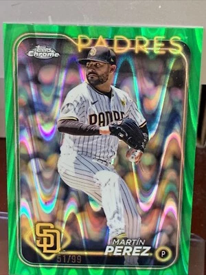2024 Topps Chrome Update #USC72 Martin Perez Green Wave Refractor /99 - Изображение 1 из 3
