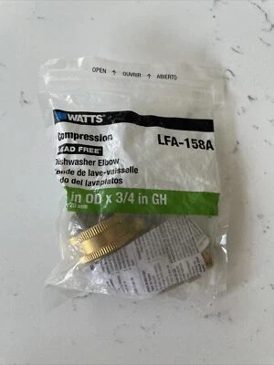 Codo lavavajillas 3/8" compresión X 3/4" manguera W10273460 montaje Foto 1 de 2