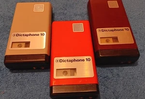 3 Stück Dictaphone 10 Vintage Diktiergerät 70er Jahre - Bild 1 von 4