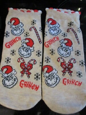 CALCETINES DE NAVIDAD GRINCH SEÑORA/NIÑAS DR SEUSS TALLA 4/8 TOTALMENTE NUEVOS Foto 1 de 3